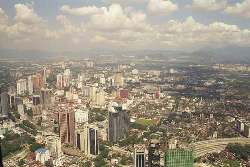 Blick vom Funkturm Menara KL , Kuala Lumpur, Malaysia