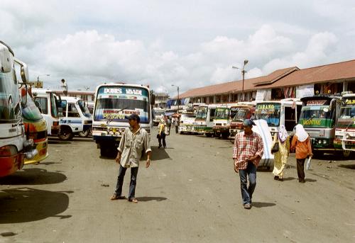 Busterminal, Bukittinggi, Sumatra, Indonesien