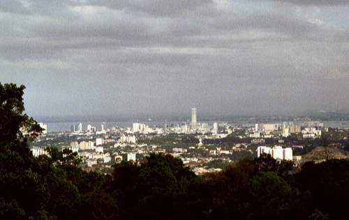 Aussicht von Air Itam auf Penang, Malaysia